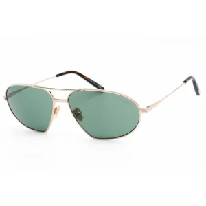 Tom Ford Men's Sunglasses - Shiny Rose Gold Metal Frame Green Lens | FT0771 28N