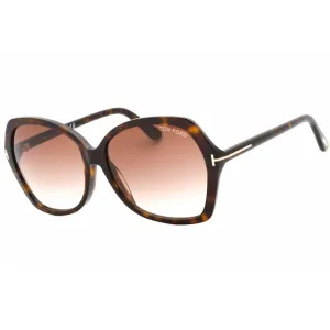 Tom Ford Women's Sunglasses - Dark Havana Acetate Butterfly Frame | FT0328 Carola 52F