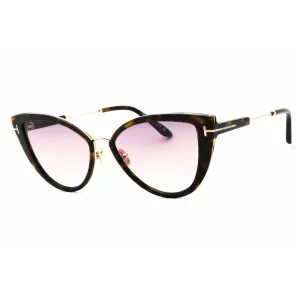 Tom Ford Women's Sunglasses - Dark Havana Acetate Cat Eye Full Rim Frame | FT0868 52F
