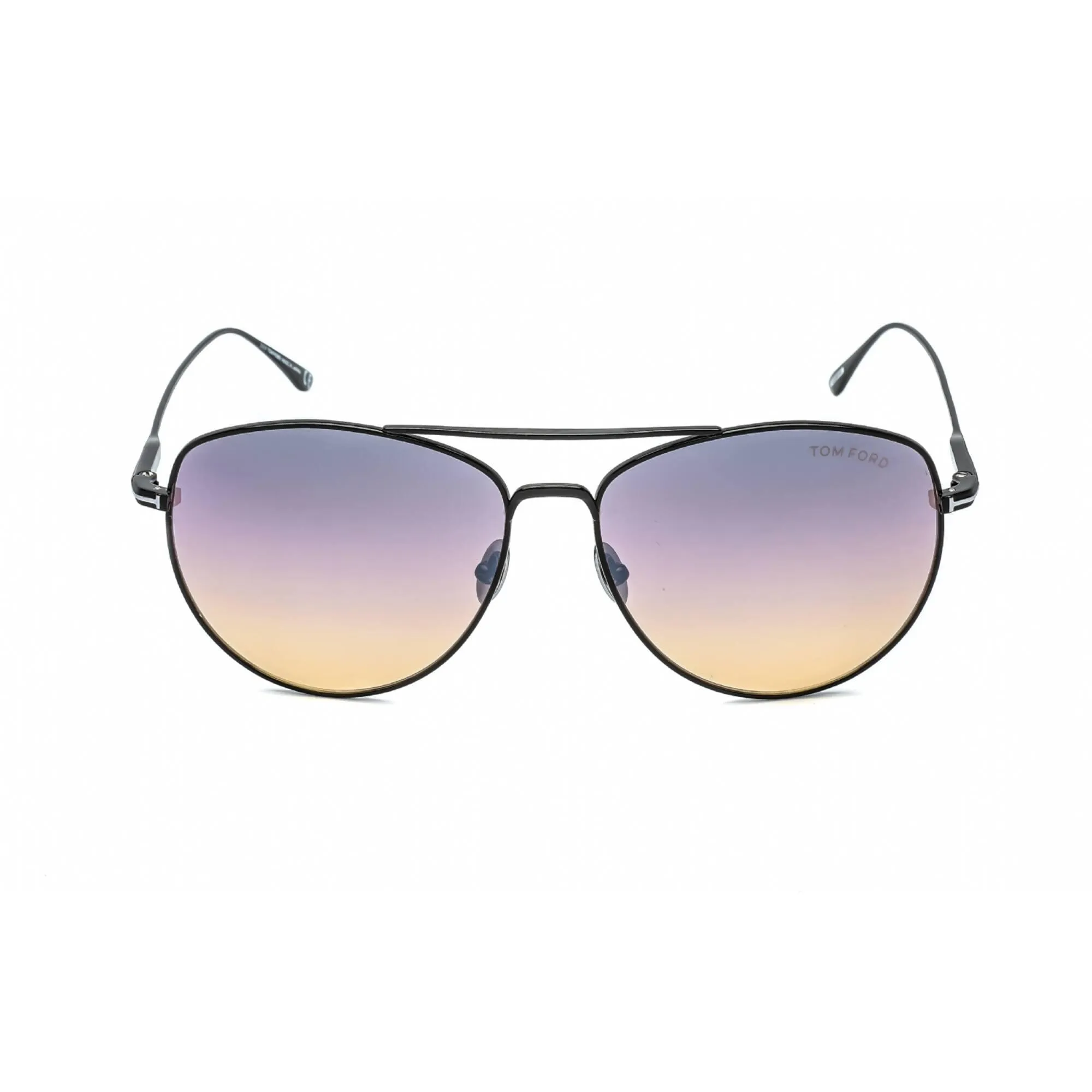 Tom Ford Women's Sunglasses - Full Rim Shiny Black Aviator Shape Frame | FT0784 01C