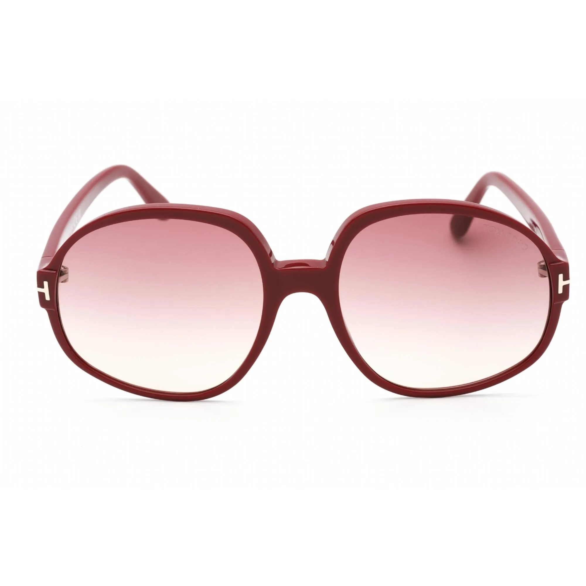 Tom Ford Women's Sunglasses - Full Rim Shiny Bordeaux Oval Shape Frame | FT0991 69T