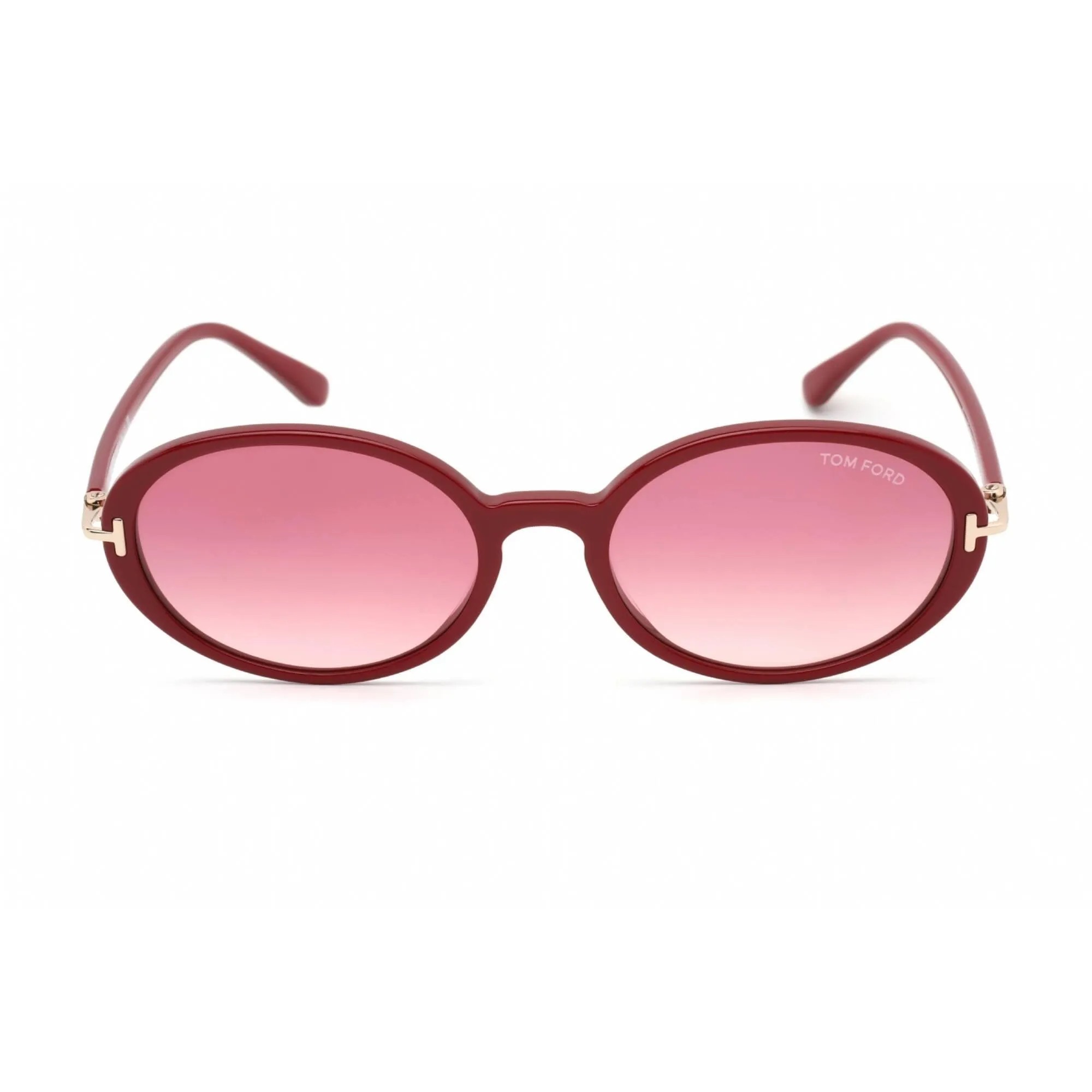 Tom Ford Women's Sunglasses - Full Rim Shiny Red Plastic Oval Frame | FT0922 66T