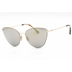 Tom Ford Women's Sunglasses - Gold Metal Full Rim Cat Eye Mirrored Frame | FT1005 32C