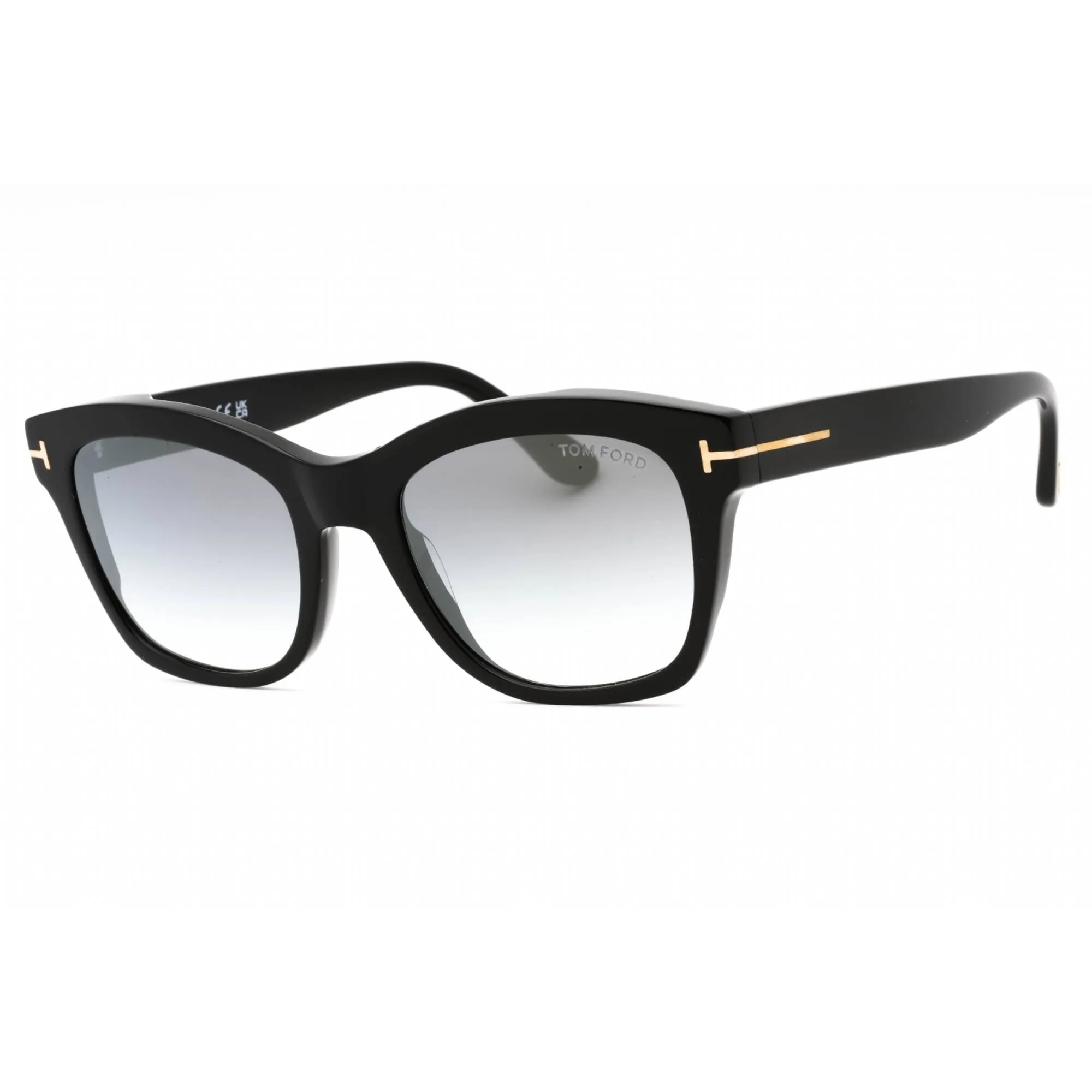 Tom Ford Women's Sunglasses - Shiny Black Acetate Cat Eye Full Rim Frame | FT0614 01C