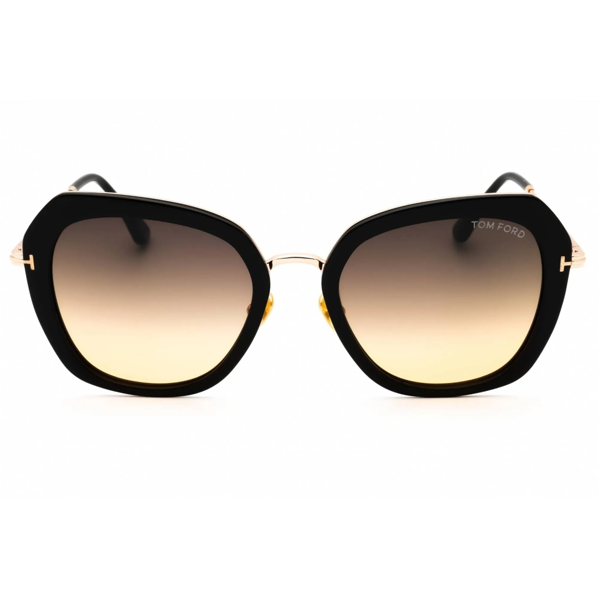 Tom Ford Women's Sunglasses - Shiny Black Metal Butterfly Full Rim Frame | FT0792 01B
