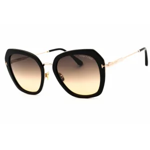 Tom Ford Women's Sunglasses - Shiny Black Metal Butterfly Full Rim Frame | FT0792 01B