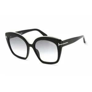Tom Ford Women's Sunglasses - Shiny Black Plastic Butterfly Shape Frame | FT0944 01B