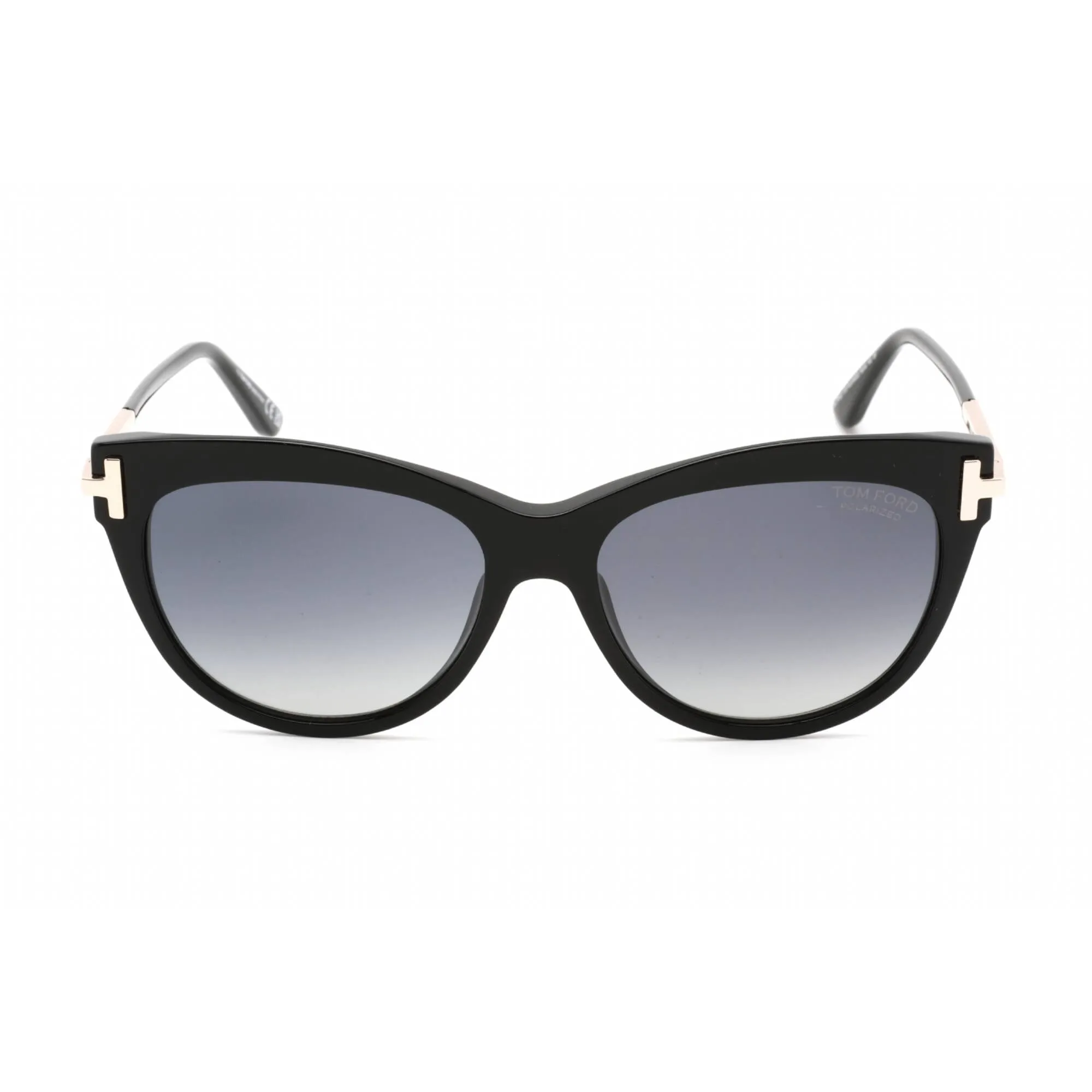 Tom Ford Women's Sunglasses - Shiny Black Plastic Cat Eye Full Rim Frame | FT0821 01D