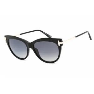Tom Ford Women's Sunglasses - Shiny Black Plastic Cat Eye Full Rim Frame | FT0821 01D