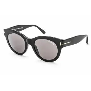 Tom Ford Women's Sunglasses - Shiny Black Plastic Cat Eye Shape Frame | FT0741 01A