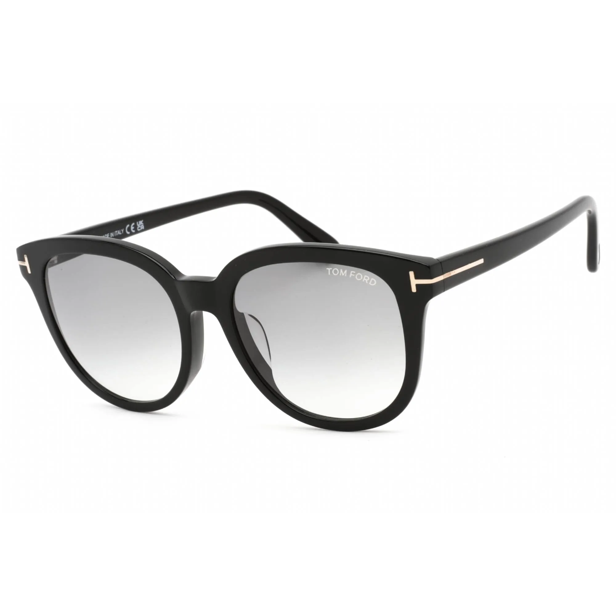 Tom Ford Women's Sunglasses - Shiny Black Plastic Cat Eye Shape Frame | FT0914-F 01B
