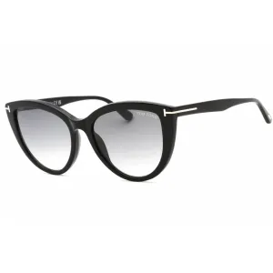 Tom Ford Women's Sunglasses - Shiny Black Plastic Cat Eye Shape Frame | FT0915 01B