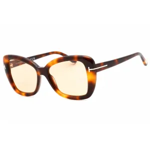 Tom Ford Women's Sunglasses - Shiny Blonde Havana Frame Peach Lens | FT1008 53E