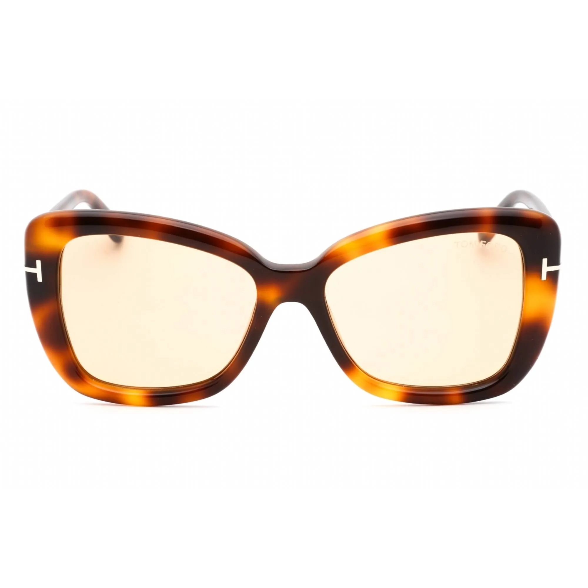 Tom Ford Women's Sunglasses - Shiny Blonde Havana Frame Peach Lens | FT1008 53E