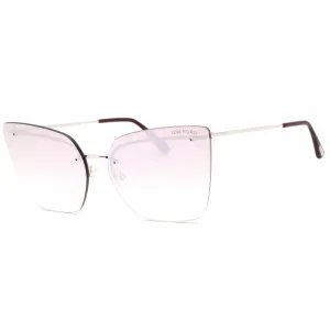 Tom Ford Women's Sunglasses - Shiny Palladium Metal Butterfly Shape Frame | FT0682 16Z