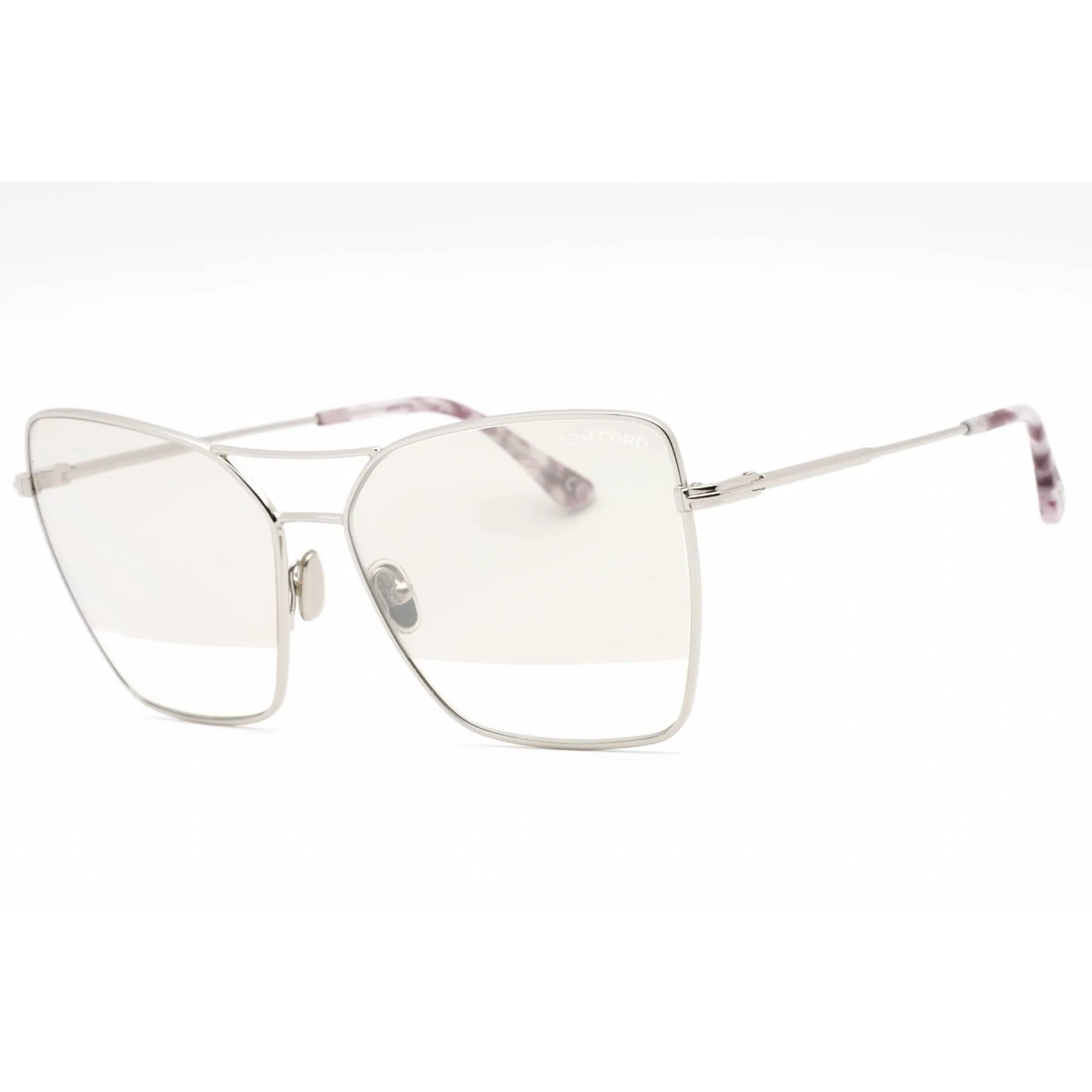 Tom Ford Women's Sunglasses - Shiny Palladium Metal Butterfly Shape Frame | FT0738 16C