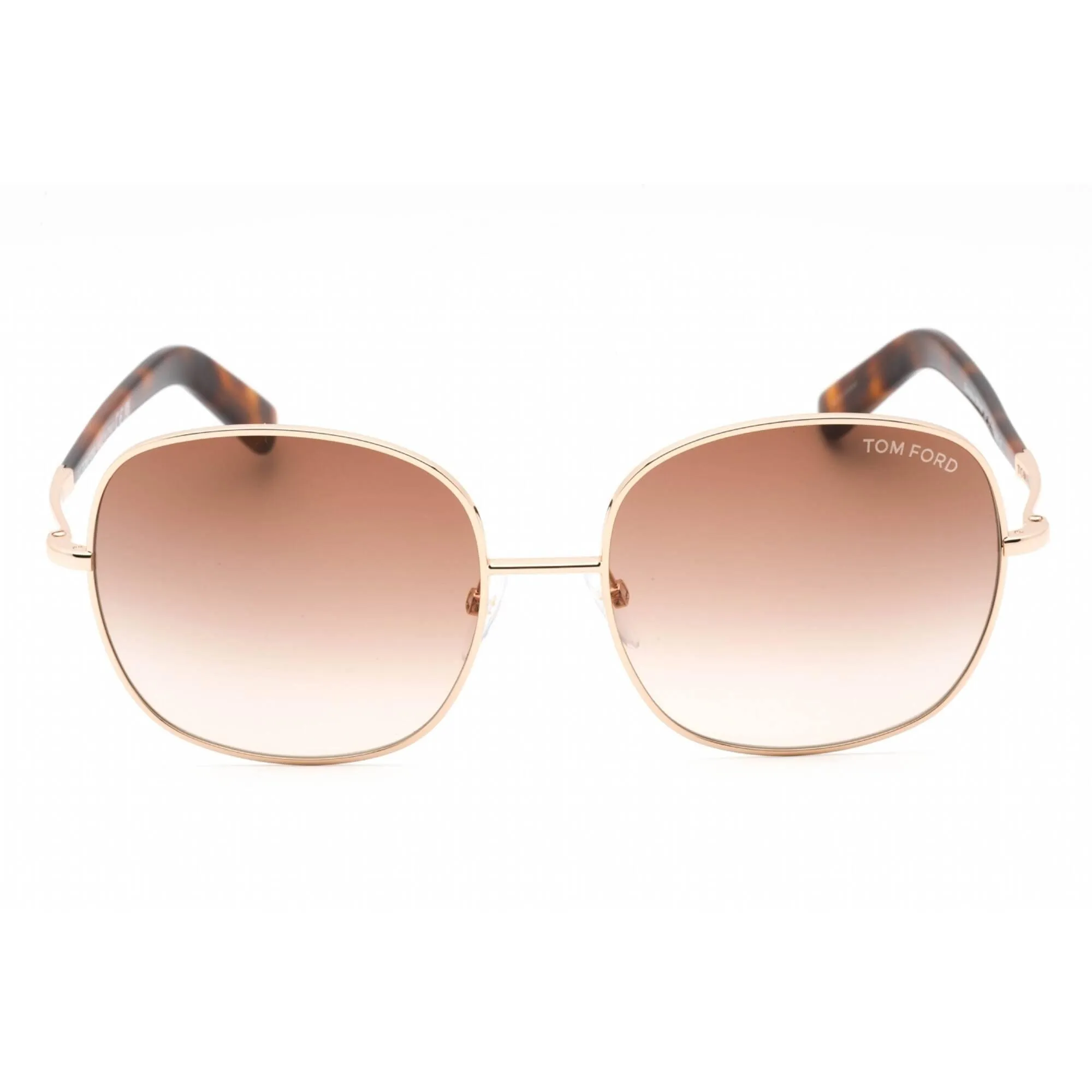 Tom Ford Women's Sunglasses - Shiny Rose Gold Frame Brown Gradient Lens | FT0499 28F