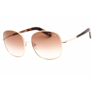 Tom Ford Women's Sunglasses - Shiny Rose Gold Frame Brown Gradient Lens | FT0499 28F