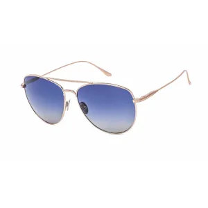 Tom Ford Women's Sunglasses - Shiny Rose Gold Frame Gradient Blue Lens | FT0784 28W