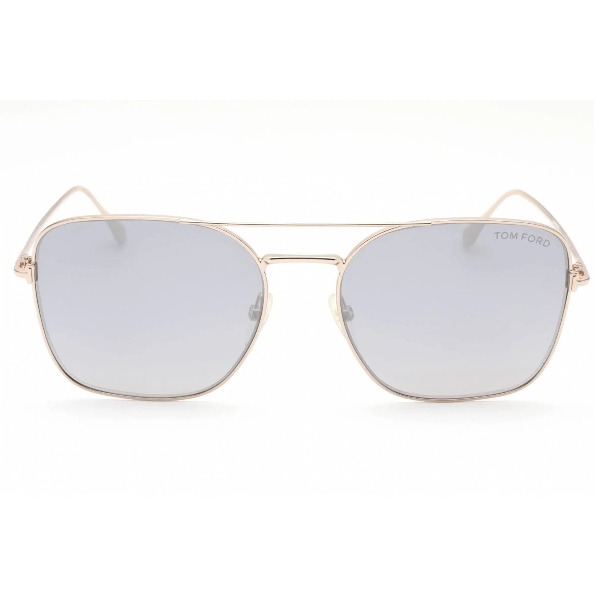 Tom Ford Women's Sunglasses - Shiny Rose Gold Frame Mirrored Smoke Lens | FT0680 28C
