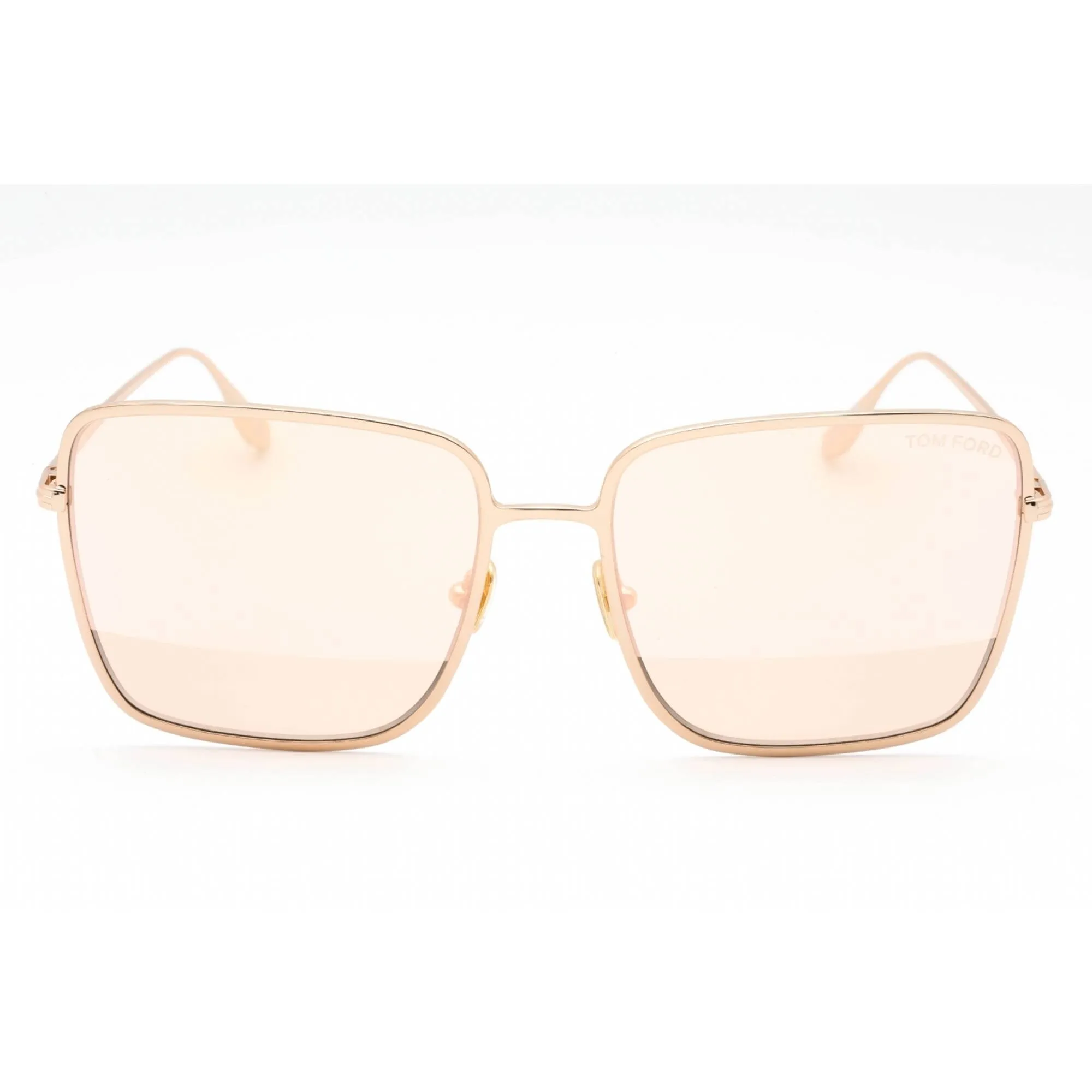 Tom Ford Women's Sunglasses - Shiny Rose Gold Metal Frame Yellow Lens | FT0739 28Z