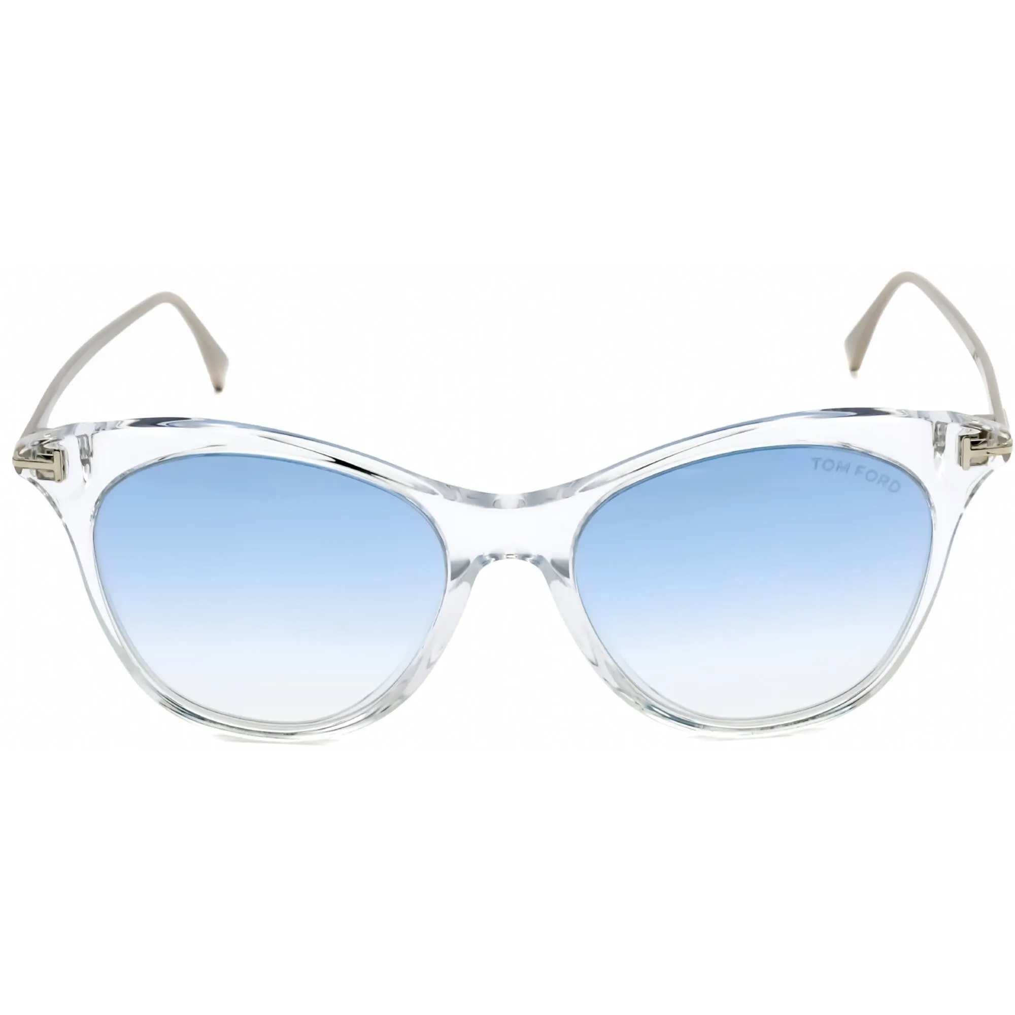 Tom Ford Women's Sunglasses - White/Crystal Plastic Cat Eye Full Rim | FT0662 22X