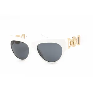 Versace Women's Sunglasses - Full Rim White Plastic Cat Eye Frame | 0VE4440U 314/87