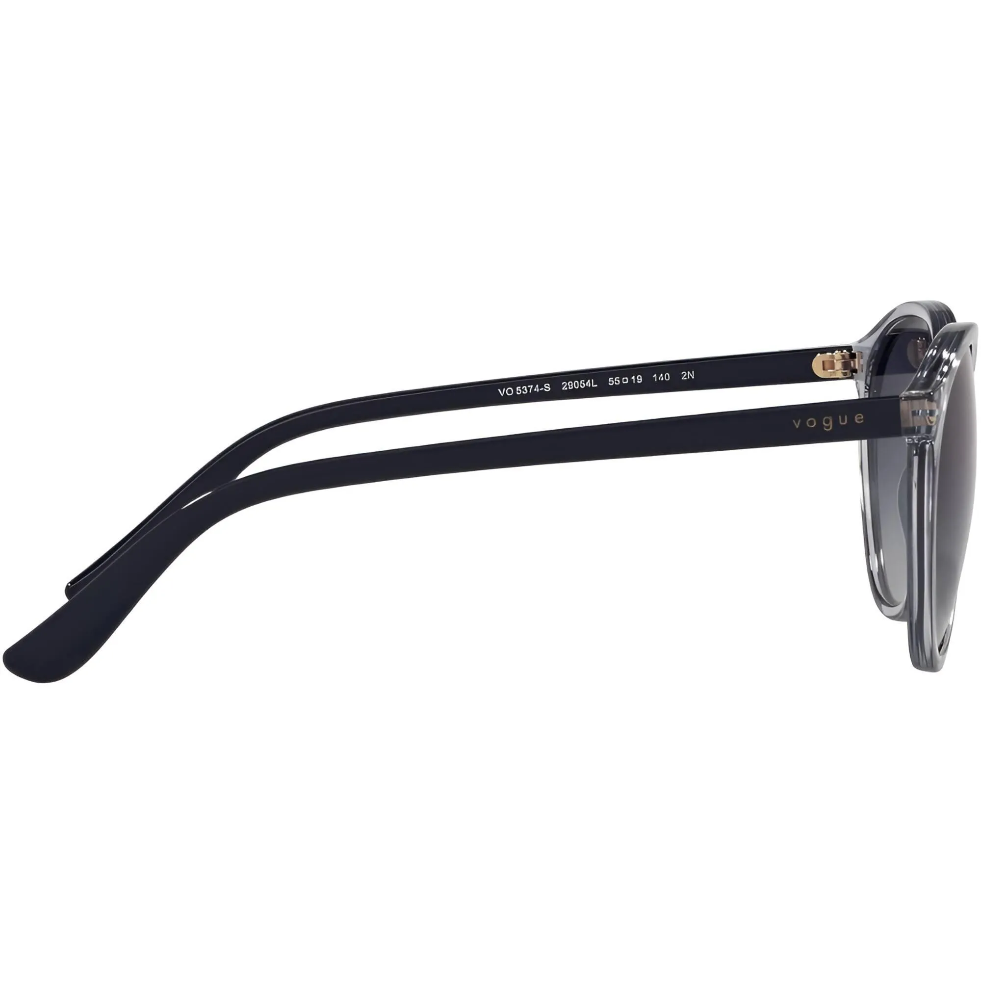 Vogue Women's Sunglasses - Violet Transparent Frame Dark Grey Lens | 0VO5374S 29054L55