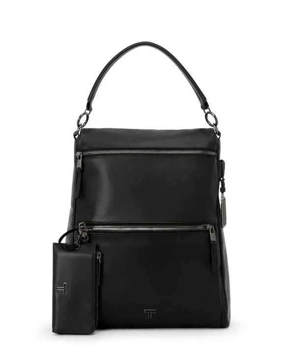 VOYAGEUR Limerick Backpack/Tote - Black/Gunmetal